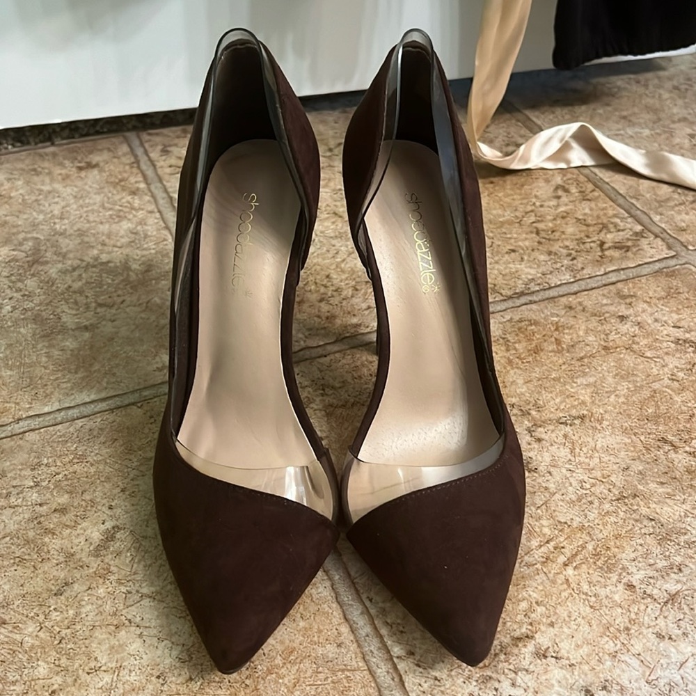 Chocolate Suede Heels